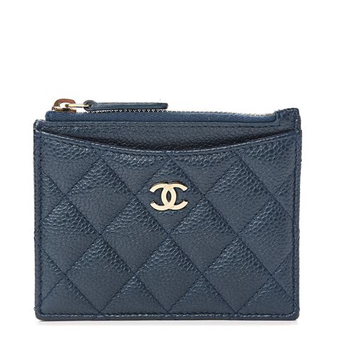 chanel card case au|Chanel zipped card holder.